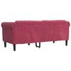 vidaXL Divano a 2 Posti Rosso Vino in Velluto