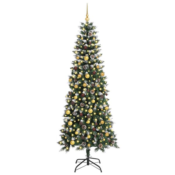 vidaXL Albero di Natale artificiale con 300 LED Verde 210 cm