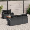vidaXL Set Divano da Giardino con archiviazione 6 pcs Nero polyrattan