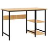 vidaXL Scrivania Computer Nera e Rovere Chiaro 105x50x72cm MDF Metallo