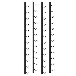 vidaXL Portavini da Parete per 12 Bottiglie 2 pz Nero in Ferro