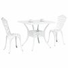 vidaXL Set di Tavolo da Giardino 3 pcs Bianco Alluminio pressofuso