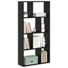 vidaXL Armadio per Libri Rovere Nero 70 x 20 x 102.5 cm