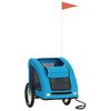 vidaXL Rimorchio da Bici per Animali Blu Oxford e Ferro