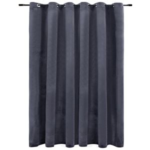 vidaXL Tenda Oscurante Anelli in Metallo Velluto Antracite 290x245 cm
