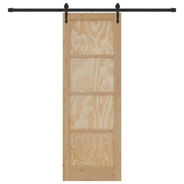 vidaXL Porta scorrevole ORKDAL Marrone 73,5 x 211 cm Pino massello