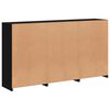 vidaXL Credenza con Luci LED Nera 181,5x37x100 cm