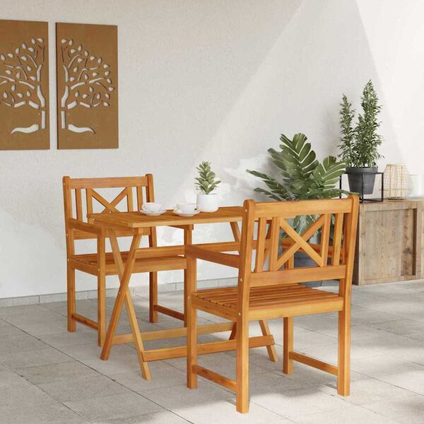 vidaXL Sedia da Giardino 2 pcs Marrone 56 x 56 x 90 cm