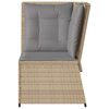 vidaXL Divano Angolare da Giardino con Cuscini Beige in Polyrattan