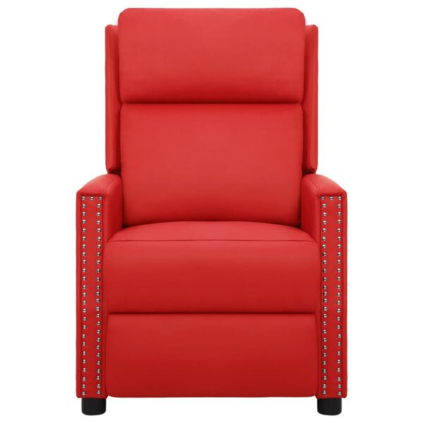 vidaXL Poltrona Massaggiante Rossa in Similpelle