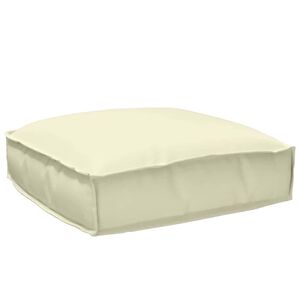 vidaXL Cuscino per seduta pallet Crema 50 x 50 x 12 cm Tessuto Oxford