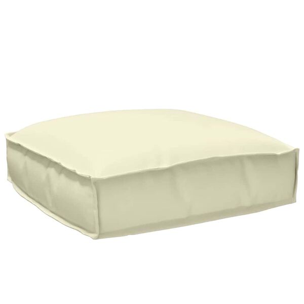 vidaXL Cuscino per seduta pallet Crema 50 x 50 x 12 cm Tessuto Oxford