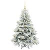 vidaXL Albero di Natale artificiale con 150 LED Bianco 150 cm PE e PVC
