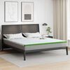 vidaXL Topper per materasso Bianco e Verde 200 x 200 cm