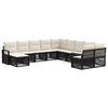 vidaXL Set Divano da Giardino 11 pz Nero polyrattan
