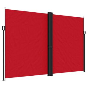 vidaXL Tenda da Sole Laterale Retrattile Rossa 220x1000 cm