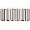 vidaXL Cancello Cani Pieghevole Rovere Marrone 6 Pannelli 300cm Pioppo