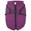 vidaXL Cappotto per Cani con imbracatura Viola L44 Pile e Poliestere