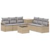 vidaXL Set di divani 8 pz Beige e Grigio Chiaro
