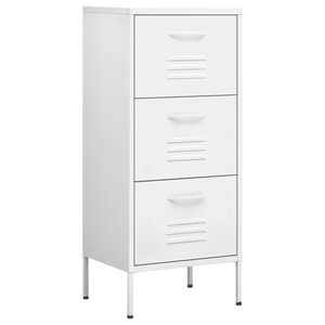 vidaXL Armadietto Bianco 42,5x35x101,5 cm in Acciaio