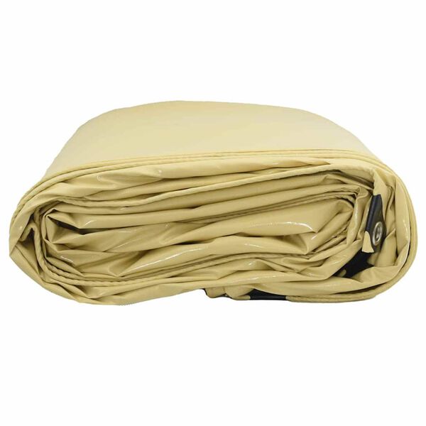 vidaXL Telo 650g / m&sup2; Beige 2,5 x 3,5 m Tela con rivestimento in PVC