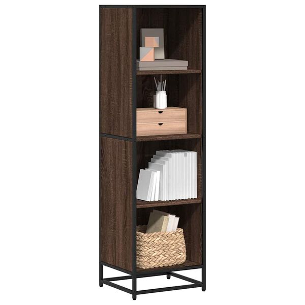 vidaXL Libreria Rovere Marrone 40x35x139 cm in Legno Multistrato