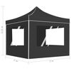 vidaXL Gazebo Pieghevole con Pareti Alluminio 2x2 m Antracite
