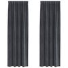 vidaXL Tende oscuranti 2 pz Grigio Chiaro 140 x 260 cm Velluto