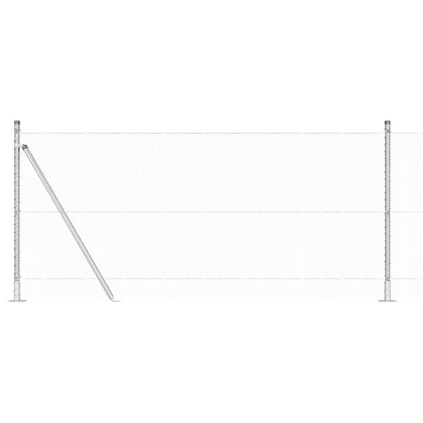 vidaXL Palo della recinzione Argento 10 x 1 m (rete 13 mm) Acciaio