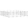vidaXL Gabbia per Animali 20 Pannelli con Porta Nera 175x175x35 cm Acciaio