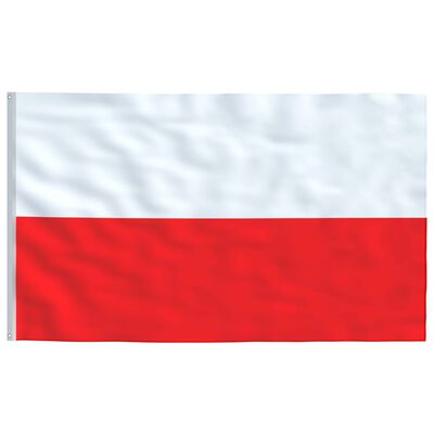 vidaXL Bandiera della Polonia con Pennone in Alluminio 6,2 m