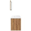 vidaXL Set Mobili da Bagno 3 pz Rovere Artigianale Legno Multistrato