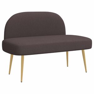 vidaXL Panchina imbottita con schienale Marrone scuro 110 x 60 x 76 cm