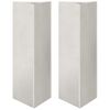 vidaXL Fioriere da Giardino 2 pz Triangolari 35x35x75 cm Acciaio Inox
