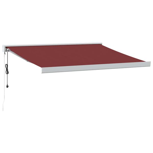 vidaXL Tenda da Sole Retrattile Automatica Bordò 300x250 cm
