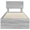 vidaXL Struttura del letto con testiera Sonoma grigia 75 x 190 cm