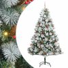 vidaXL Albero di Natale artificiale Verde e bianco 210 cm