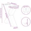 vidaXL Gambe per Tavolino da Caff&egrave; a Forma di X 2 pz Antracite 50x(42-43) cm Acciaio