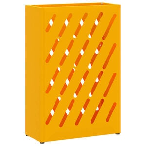 vidaXL Supporto per Ombrellone giallo senape 28 x 12 x 41 cm Acciaio