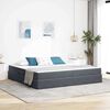 vidaXL Letto con contenitore e materasso Grigio scuro 200 x 200 cm