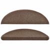 vidaXL Tappetini per scale 10 pz 56x17x3 cm Marrone caffè Semicircolari