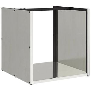 vidaXL Rastrelliera per Legna da Ardere 40x40x40 cm in Acciaio Inox