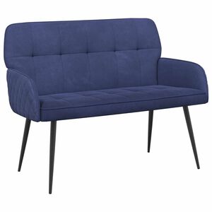vidaXL Divano a 2 posti con gambe in metallo 2 posto Blu Polizia