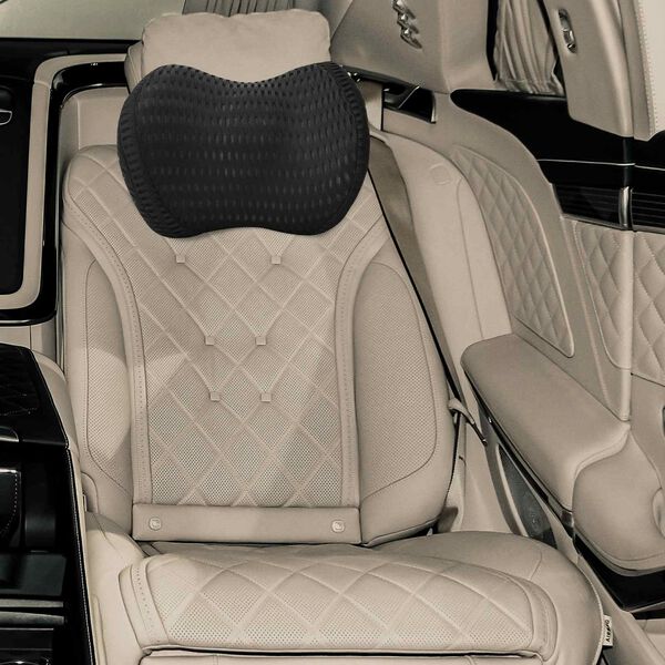 vidaXL Cuscino per Collo Nero 30,5 x 21,5 x 13 cm Schiuma Memory