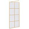 vidaXL Parete Doccia Walk-in Oro 90 x 195 cm vetro temperato