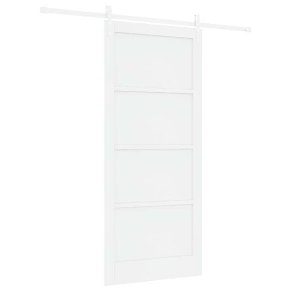 vidaXL Porta scorrevole ORKDAL Bianco 93 x 211 cm Pino massello