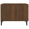vidaXL Tavolino da Salotto Gambe in Metallo Rovere Marrone 50x50x40 cm