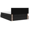 vidaXL Letto con contenitore e materasso Nero 140 x 190 cm