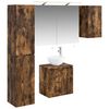 vidaXL Set di Armadi da Bagno 5 pcs Rovere Fumo 50 x 14,5 x 70 cm