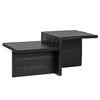 LABEL51 Tavolino da Salotto Skip 90x50x42 cm Nero